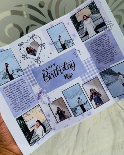 Purple Themed Birthday Card